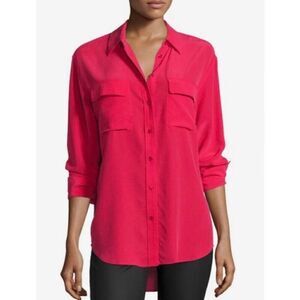 Equipment Slim signature silk blouse size medium Excellent condition red